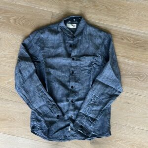 1901 Mens Chambray denim button down small